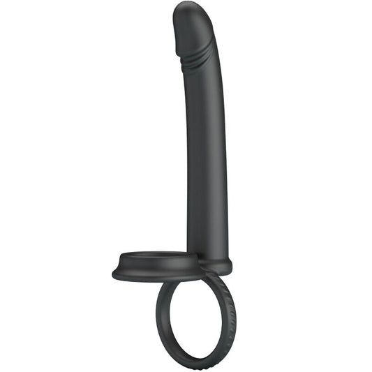 PRETTY LOVE - DILLION DOUBLE PENETRATION DOUBLE COCK RING BLACK - Kink&Play