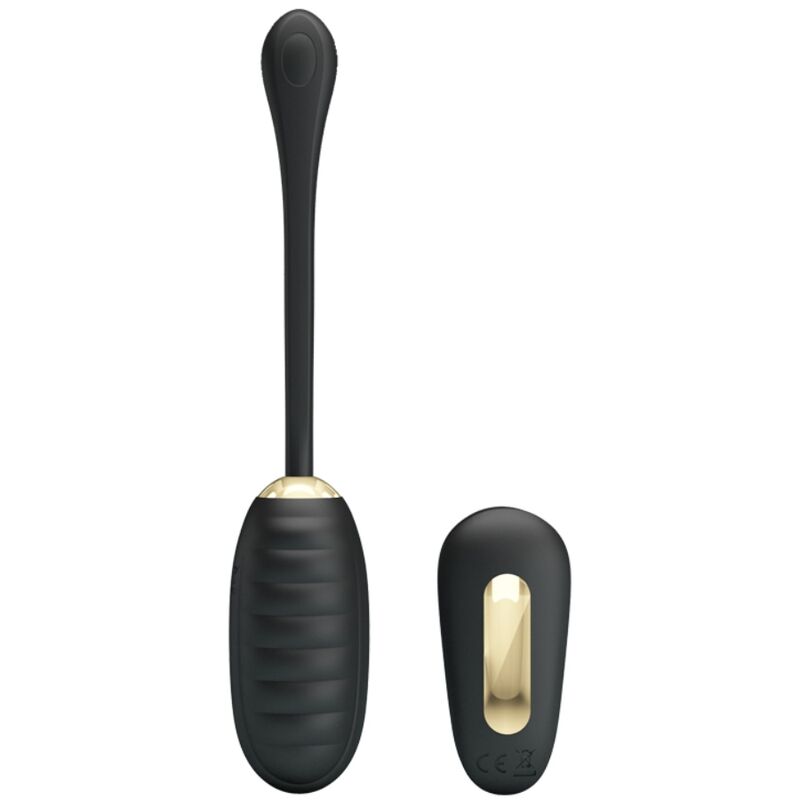 PRETTY LOVE - DOREEN LUXURY RECHARGEABLE VIBRATING EGG BLACK REMOTE CONTROL - Kink&Play