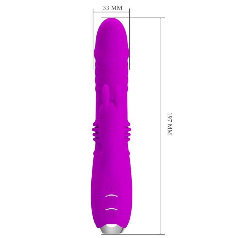 PRETTY LOVE - DOROTHY PURPLE RECHARGEABLE RABBIT VIBRATOR - Kink&Play