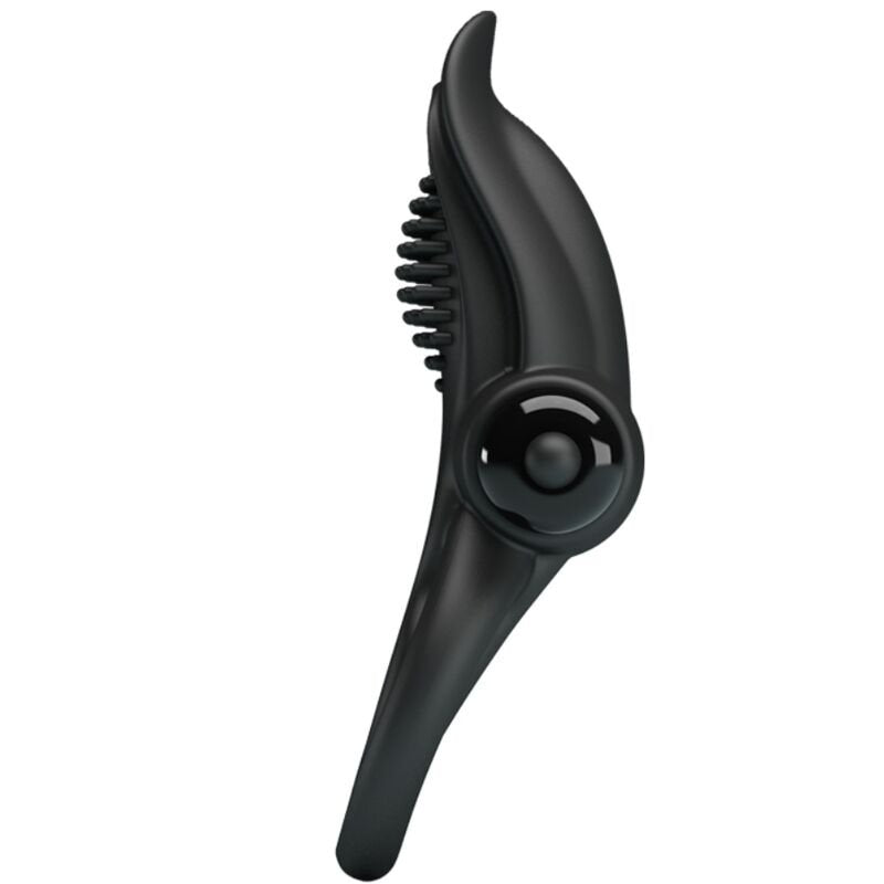 PRETTY LOVE - DOUBLE VIBRATING RING + CLITORIS STIMULATOR 10 VIBRATIONS BLACK - Kink&Play