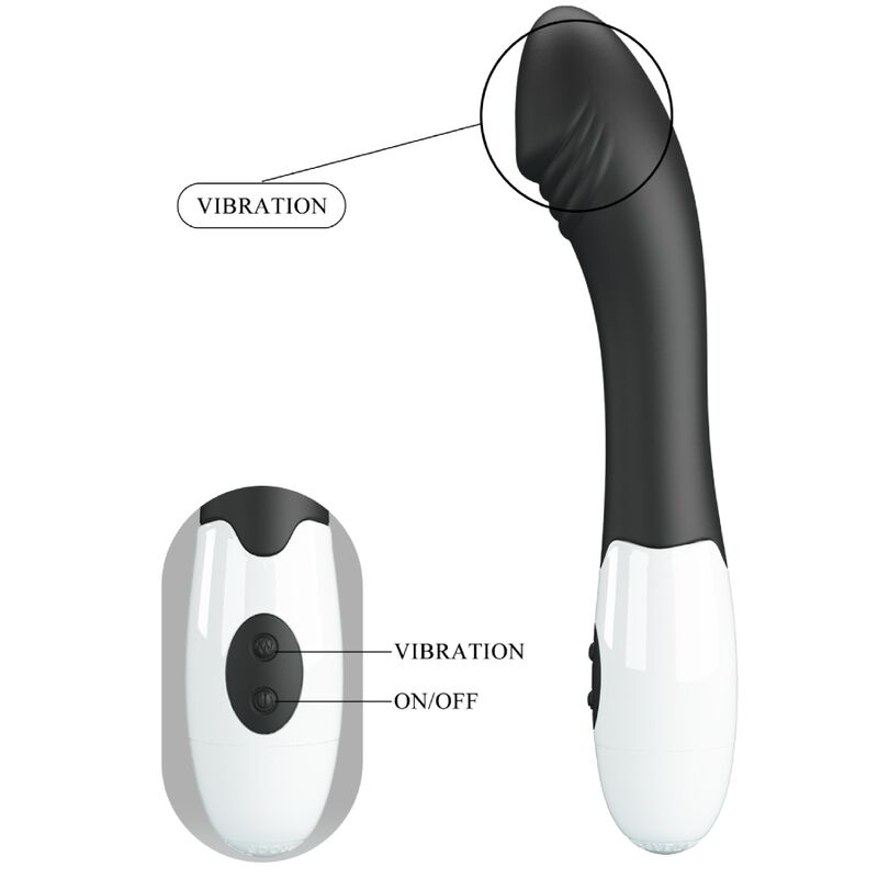 PRETTY LOVE - ELEMENTAL G - SPOT VIBRATOR 30 MODES BLACK - Kink&Play