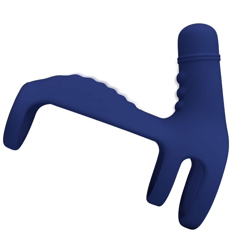 PRETTY LOVE - ELISH VIBRATING RING WITH EXTENSION BLUE - Kink&Play