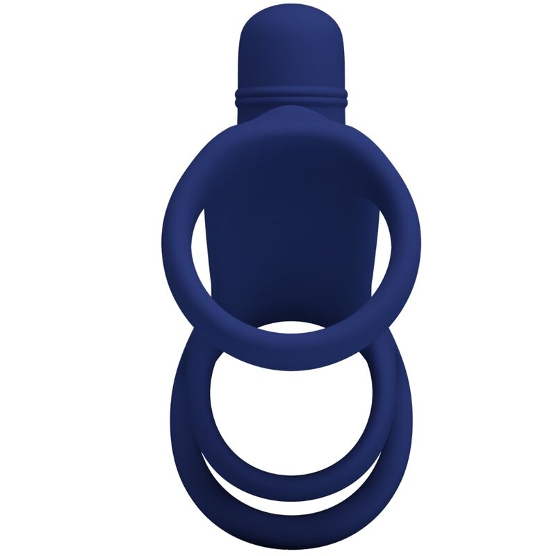 PRETTY LOVE - ELISH VIBRATING RING WITH EXTENSION BLUE - Kink&Play