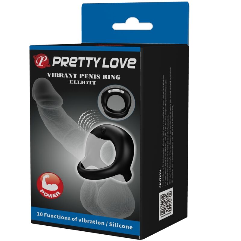 PRETTY LOVE - ELLIOTT BLACK VIBRATOR RING - Kink&Play