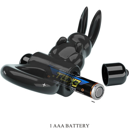 PRETTY LOVE - EXCITING RING RABBIT VIBRATOR RING 10 VIBRATIONS BLACK - Kink&Play