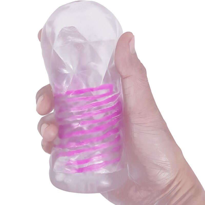 PRETTY LOVE - FANTASY MALE MASTURBATOR WITH INTERNAL SPIRAL AND TRANSPARENT BALLS - Kink&Play