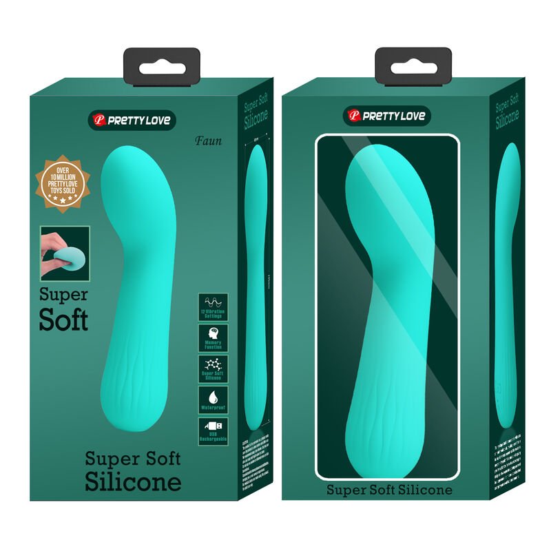PRETTY LOVE - FAUN RECHARGEABLE VIBRATOR AQUA GREEN - Kink&Play