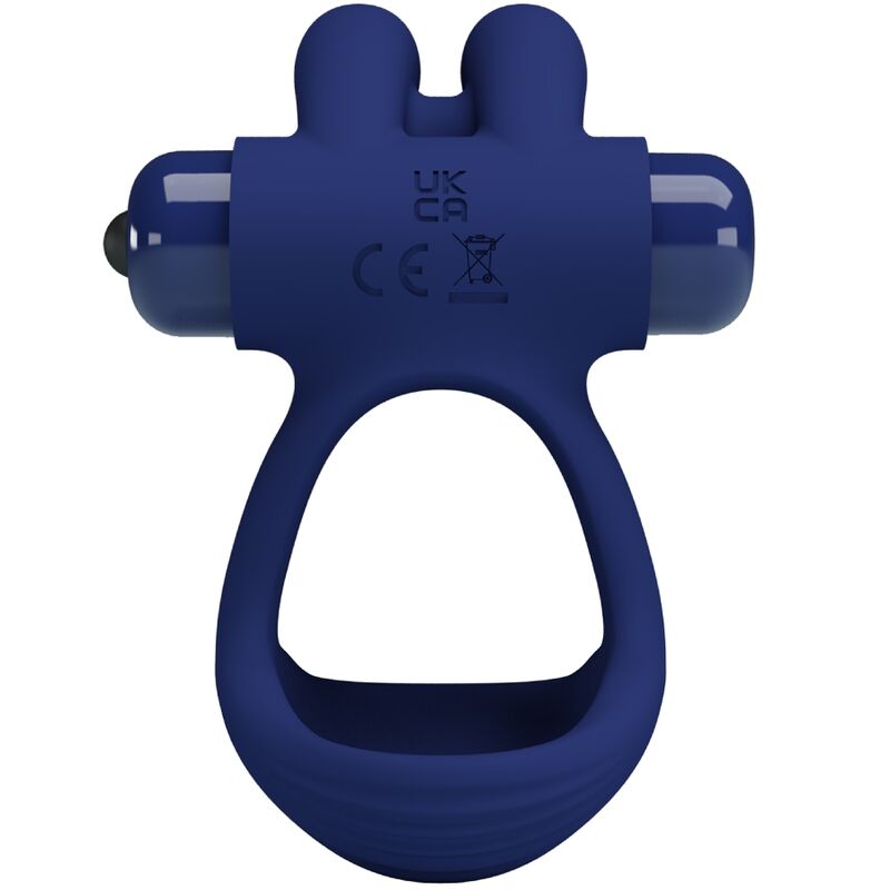 PRETTY LOVE - FRANCISCO DOUBLE VIBRATING RING RABBIT BLUE - Kink&Play