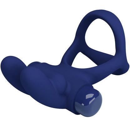 PRETTY LOVE - FRANCISCO DOUBLE VIBRATING RING RABBIT BLUE - Kink&Play