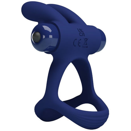 PRETTY LOVE - FRANCISCO DOUBLE VIBRATING RING RABBIT BLUE - Kink&Play