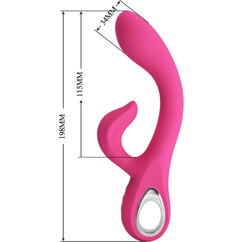 PRETTY LOVE - FRITZ RABBIT VIBRATOR 12 VIBRATIONS PINK - Kink&Play