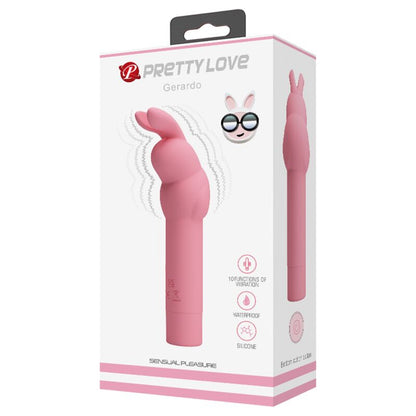 PRETTY LOVE - GERARDO PINK RABBIT SILICONE VIBRATOR - Kink&Play