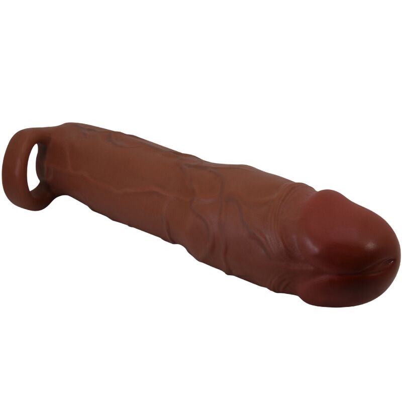 PRETTY LOVE - GERD PENIS SLEEVE WITH 7.6 CM EXTENSION MULATTO - Kink&Play