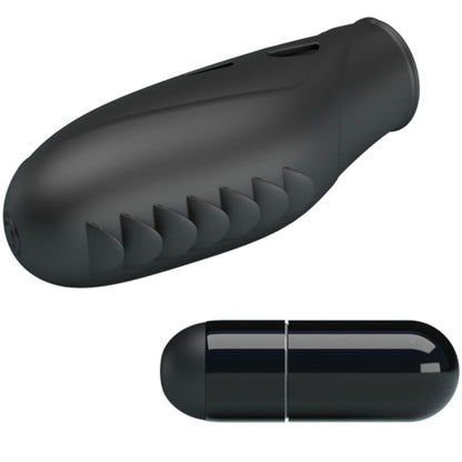 PRETTY LOVE - GILO SILICONE FINGER VIBRATOR BLACK - Kink&Play