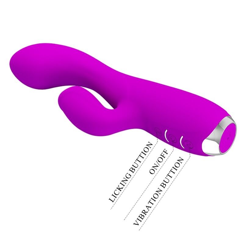 PRETTY LOVE - GLORIA RECHARGEABLE RABBIT VIBRATOR - WATERPROOF PURPLE - Kink&Play