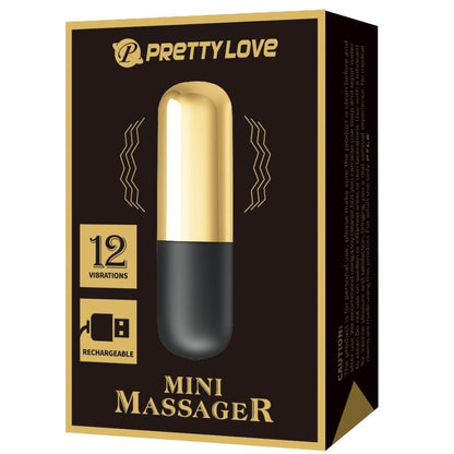PRETTY LOVE - GOLDEN RECHARGEABLE BULLET VIBRATOR - Kink&Play