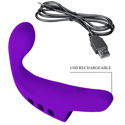 PRETTY LOVE - GORGON PURPLE RECHARGEABLE FINGER VIBRATOR - Kink&Play