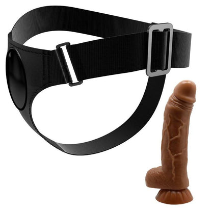 PRETTY LOVE - HARNESS BRIEFS UNIVERSAL HARNESS WITH DILDO MICHEAL 20 CM BLACK - Kink&Play