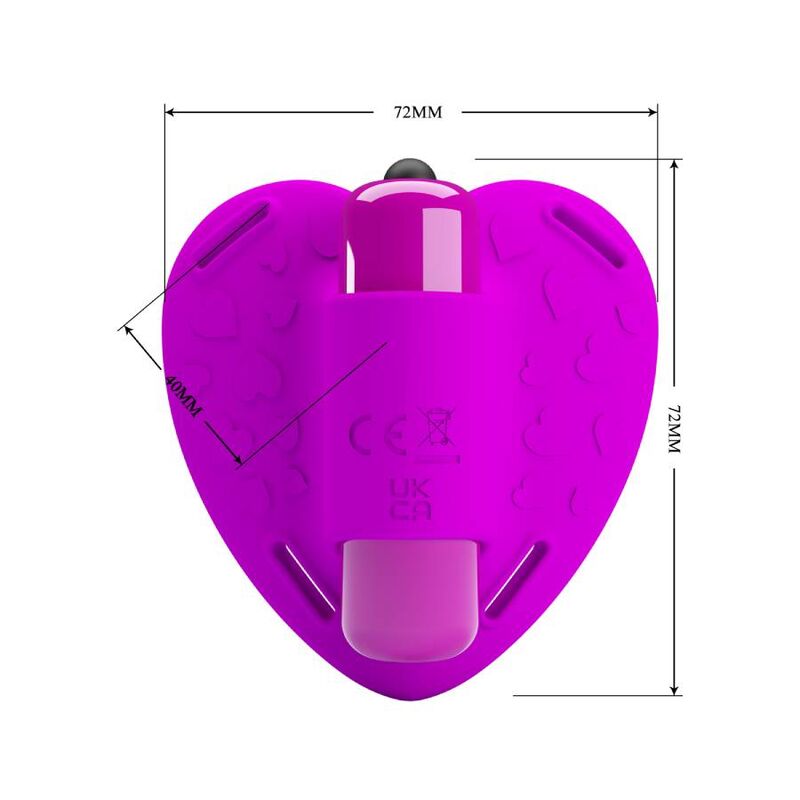 PRETTY LOVE - HEARTBEAT CLITORIS MASSAGER 10 VIBRATION MODES PURPLE - Kink&Play