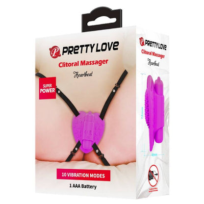 PRETTY LOVE - HEARTBEAT CLITORIS MASSAGER 10 VIBRATION MODES PURPLE - Kink&Play