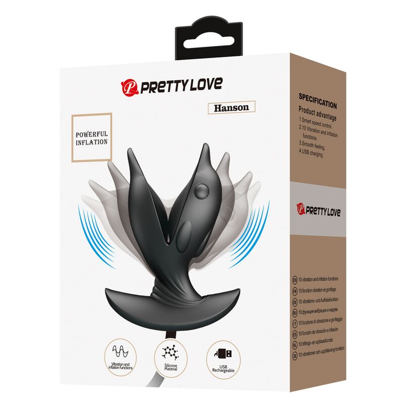 PRETTY LOVE - INFLATABLE & RECHARGEABLE DELFIN ANAL PLUG - Kink&Play