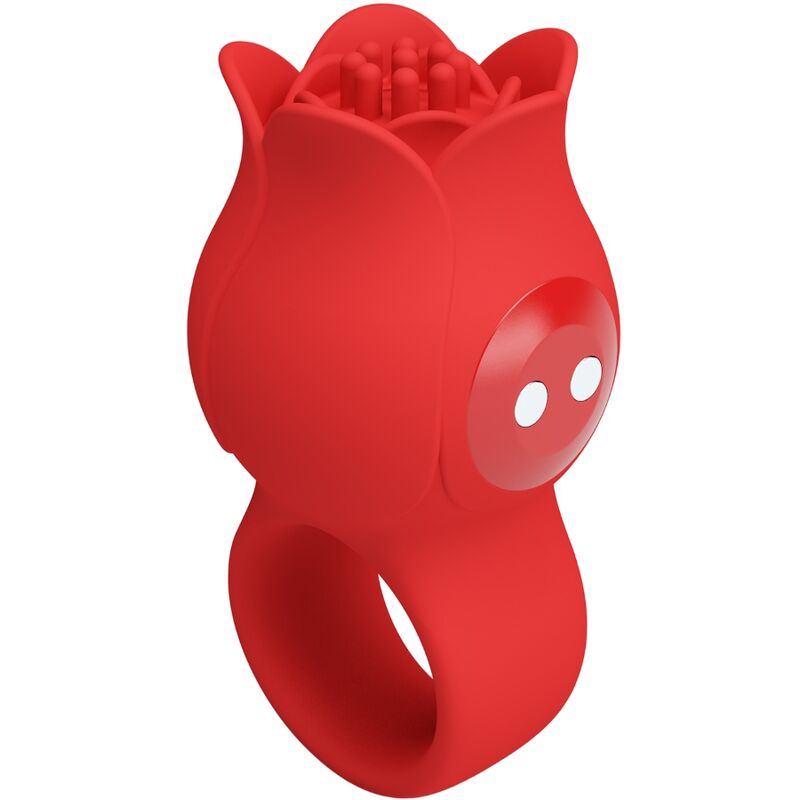 PRETTY LOVE - JAE ROSE SHAPED FINGER VIBRATOR 10 VIBRATIONS RED - Kink&Play