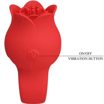 PRETTY LOVE - JAE ROSE SHAPED FINGER VIBRATOR 10 VIBRATIONS RED - Kink&Play