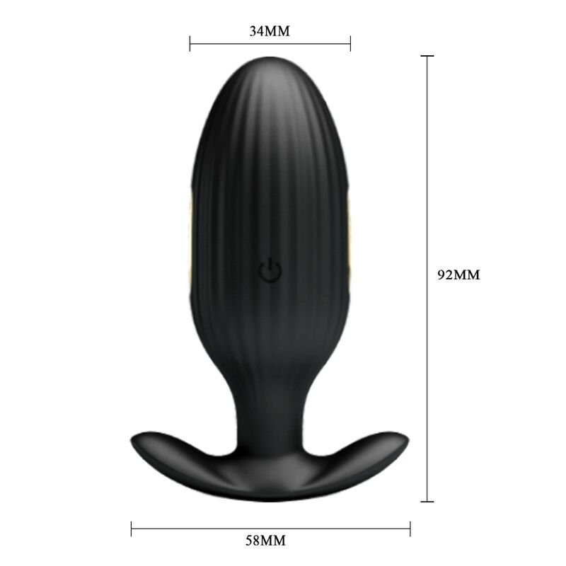PRETTY LOVE - JEFFERSON APP CONTROLLED ANAL PLUG BLACK - Kink&Play