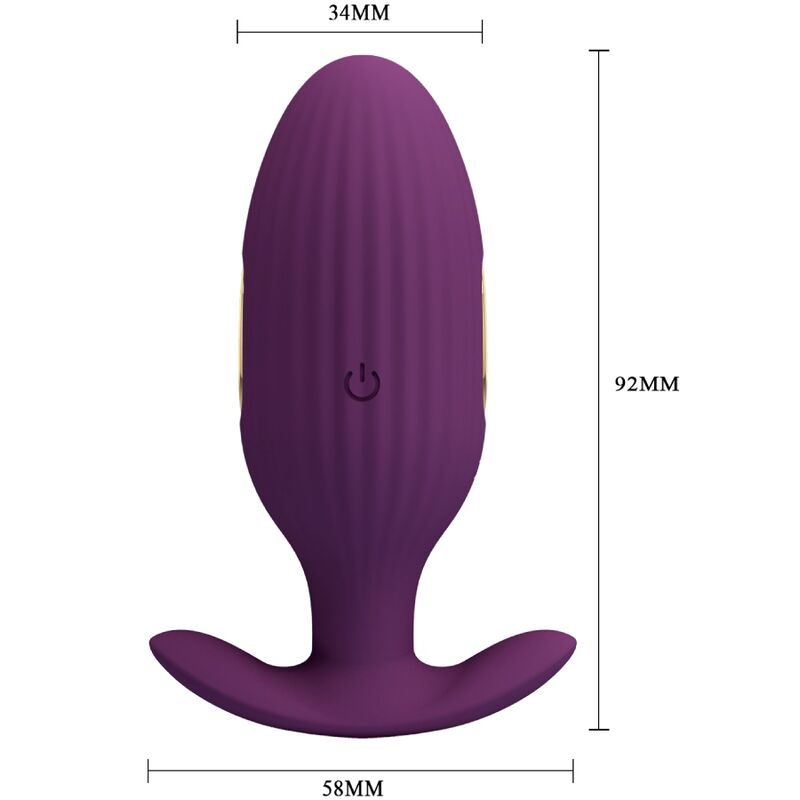 PRETTY LOVE - JEFFERSON APP CONTROLLED ANAL PLUG PURPLE - Kink&Play