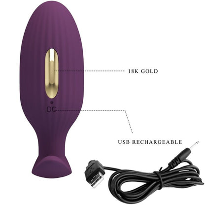 PRETTY LOVE - JEFFERSON APP CONTROLLED ANAL PLUG PURPLE - Kink&Play