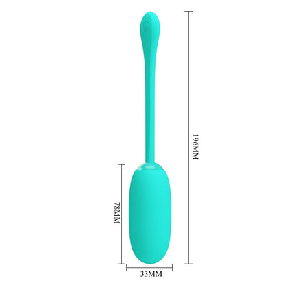 PRETTY LOVE - JULIUS WATERPROOF - RECHARGEABLE VIBRATING EGG AQUA GREEN - Kink&Play