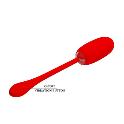 PRETTY LOVE - JULIUS WATERPROOF - RECHARGEABLE VIBRATING EGG RED - Kink&Play