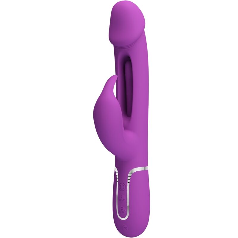 PRETTY LOVE - KAMPAS 3 IN 1 MULTIFUNCTION RABBIT VIBRATOR PURPLE - Kink&Play