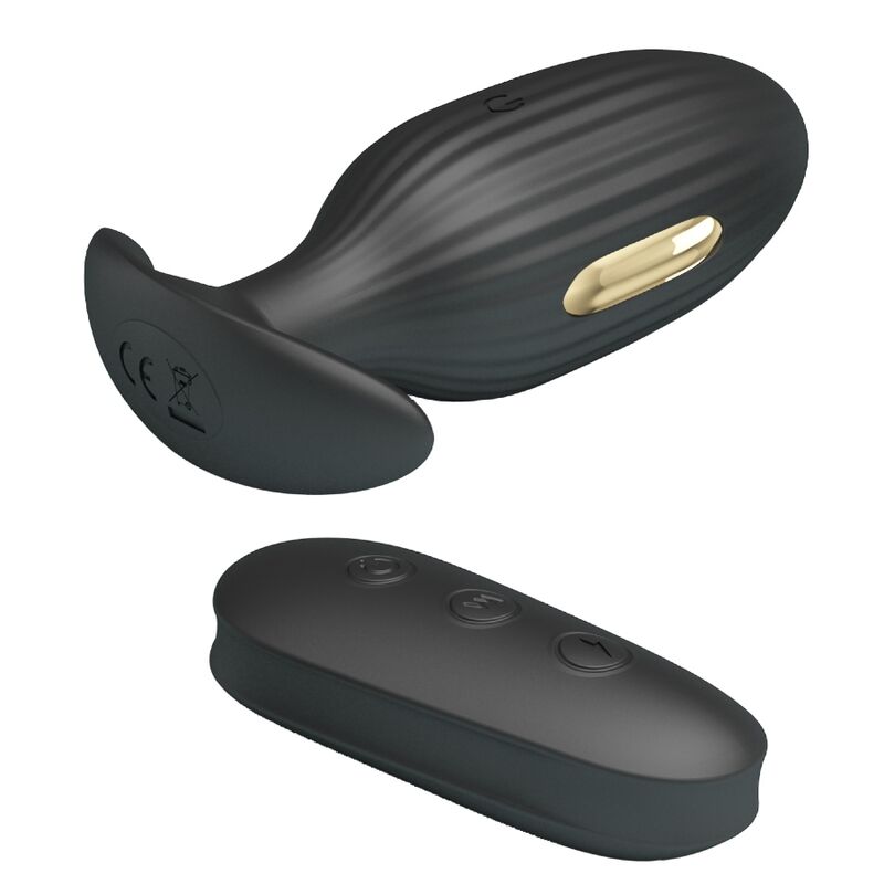 PRETTY LOVE - KELLY PLUG ANAL RECHARGEABLE VIBRATOR BLACK - Kink&Play