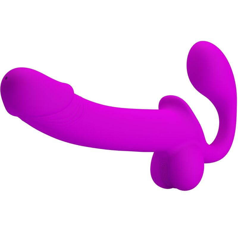 PRETTY LOVE - KELPIE DOUBLE STRAP - ON STIMULATOR PURPLE - Kink&Play