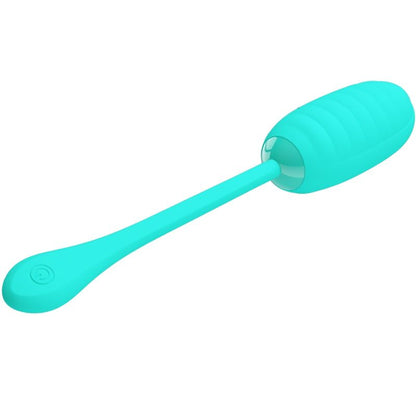 PRETTY LOVE - KIRK RECHARGEABLE VIBRATING EGG AQUA GREEN - Kink&Play