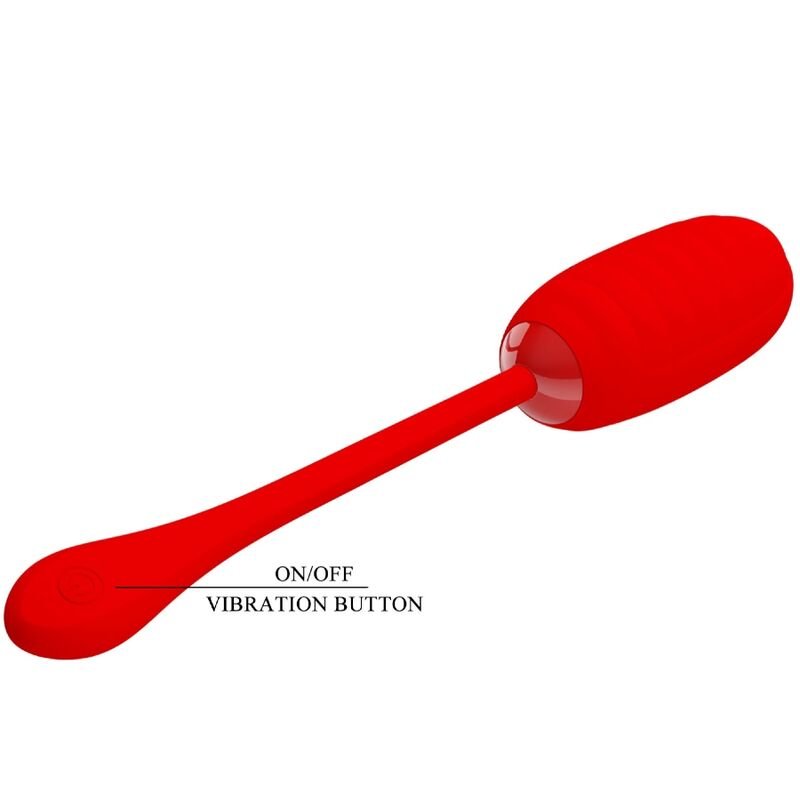 PRETTY LOVE - KIRK RECHARGEABLE VIBRATING EGG RED - Kink&Play
