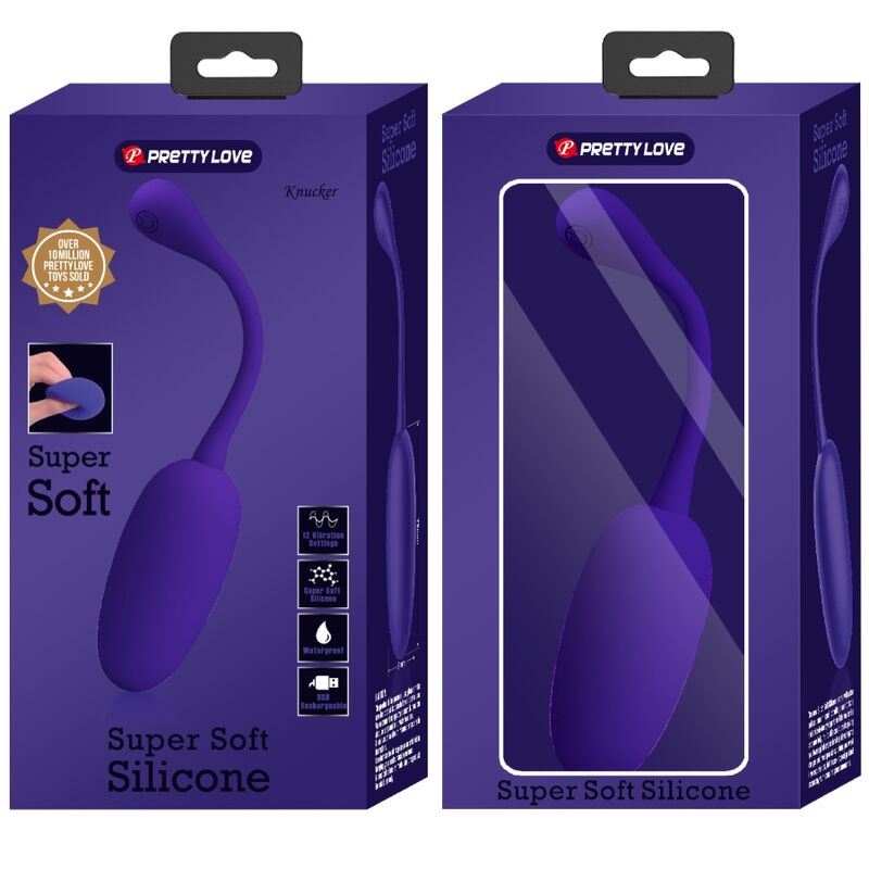 PRETTY LOVE - KNUCKER PURPLE RECHARGEABLE VIBRATING EGG - Kink&Play