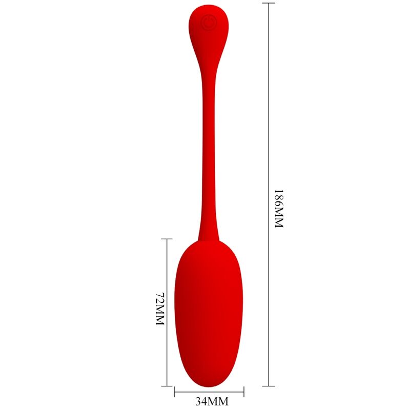 PRETTY LOVE - KNUCKER RED RECHARGEABLE VIBRATING EGG - Kink&Play