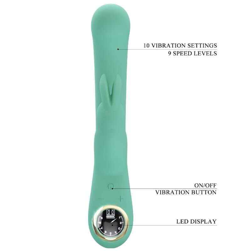 PRETTY LOVE - LAMAR RABBIT VIBRATOR & GREEN G - SPOT - Kink&Play
