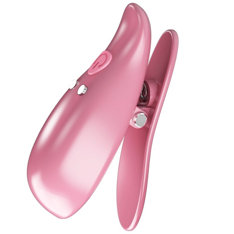 PRETTY LOVE - LEAF VIBRATING NIPPLE CLAMPS PINK - Kink&Play