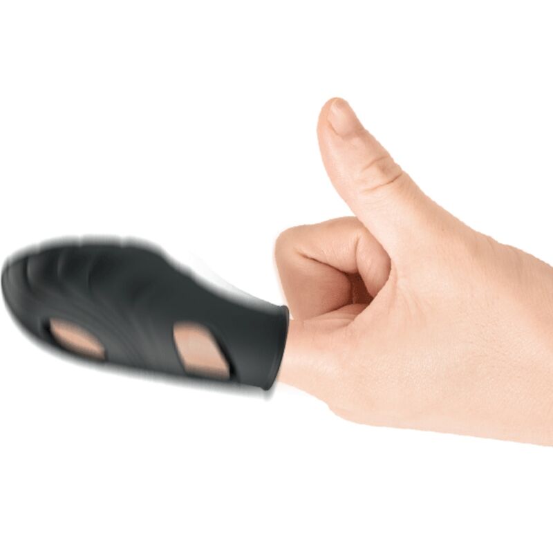 PRETTY LOVE - LICH SILICONE FINGER VIBRATOR BLACK - Kink&Play
