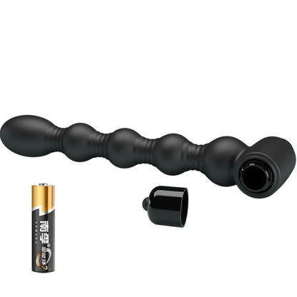 PRETTY LOVE - LYNN SILICONE ANAL PLUG 10 VIBRATIONS BLACK - Kink&Play
