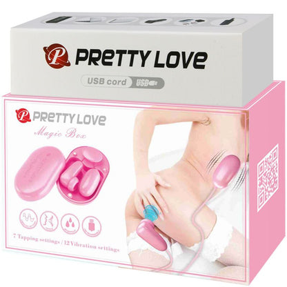 PRETTY LOVE - MAGIC BOX VIBRATING BULLET & PINK STIMULATOR - Kink&Play