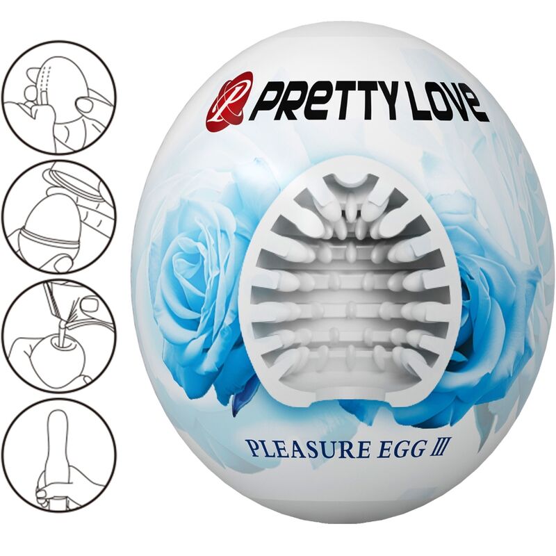 PRETTY LOVE - MALE MASTURBATOR EGG WHITE - Kink&Play