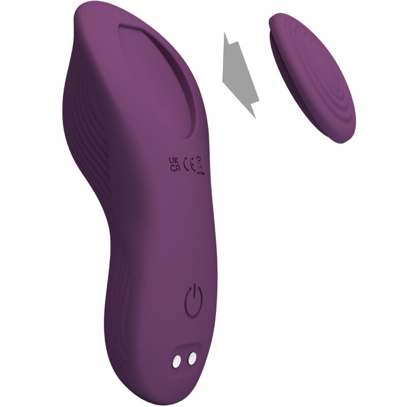 PRETTY LOVE - MANE LAY ON CLITORIS MASSAGER 10 VIBRATIONS REMOTE CONTROL PURPLE - Kink&Play