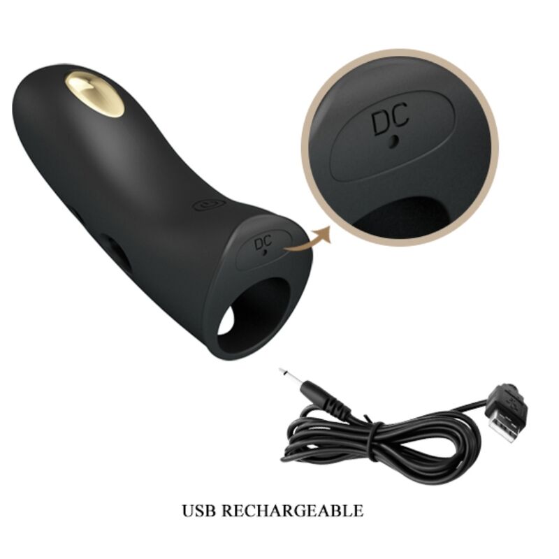 PRETTY LOVE - MARICO BLACK ELECTRO - STIMULATOR FINGER COVER - Kink&Play