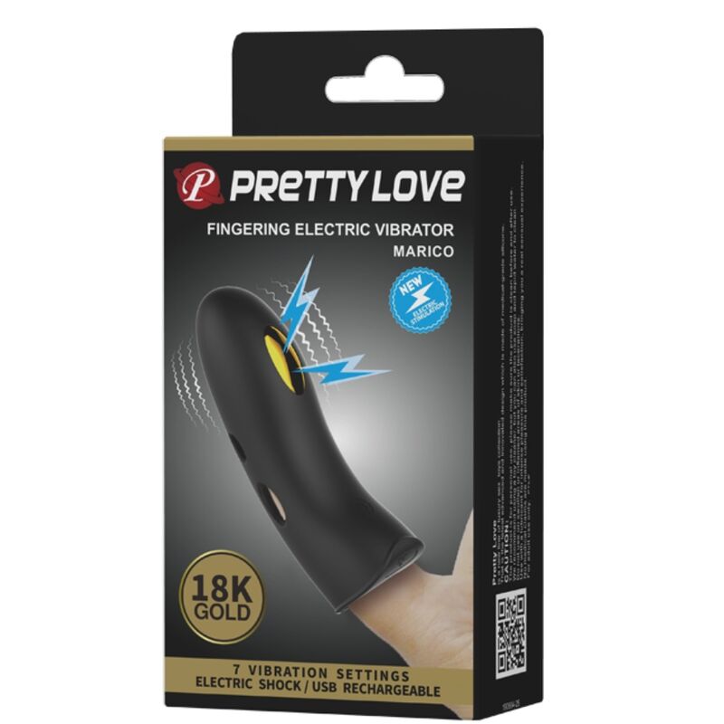 PRETTY LOVE - MARICO BLACK ELECTRO - STIMULATOR FINGER COVER - Kink&Play