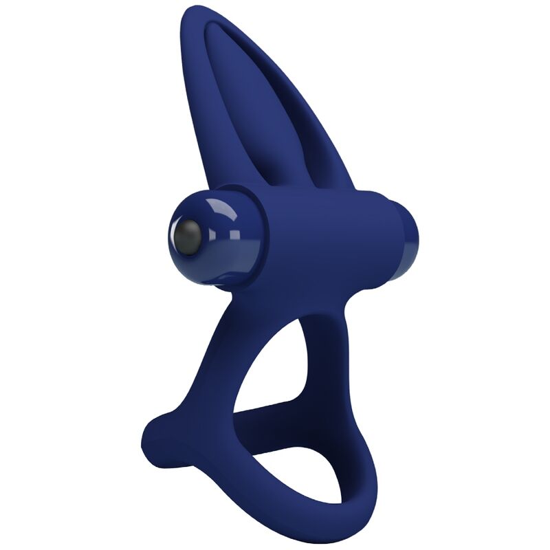 PRETTY LOVE - MAT DOUBLE RING WITH VIBRATION & STIMULATOR BLUE - Kink&Play