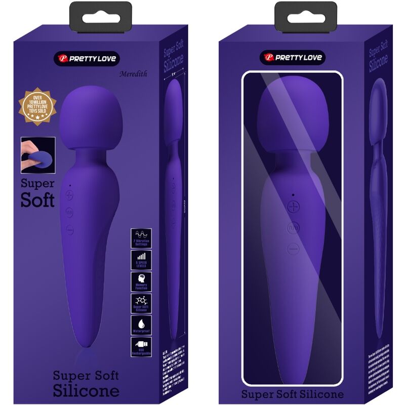 PRETTY LOVE - MEREDITH MASSAGER 12 VIBRATION MODES PURPLE - Kink&Play